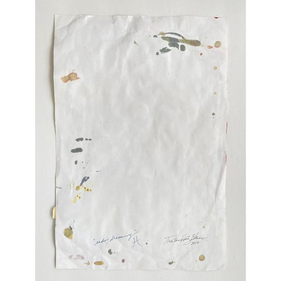 Indo Dreaming - Original Wall Art Handmade Mixed Media Collage Asian Calligraphy - Picture 8 of 9